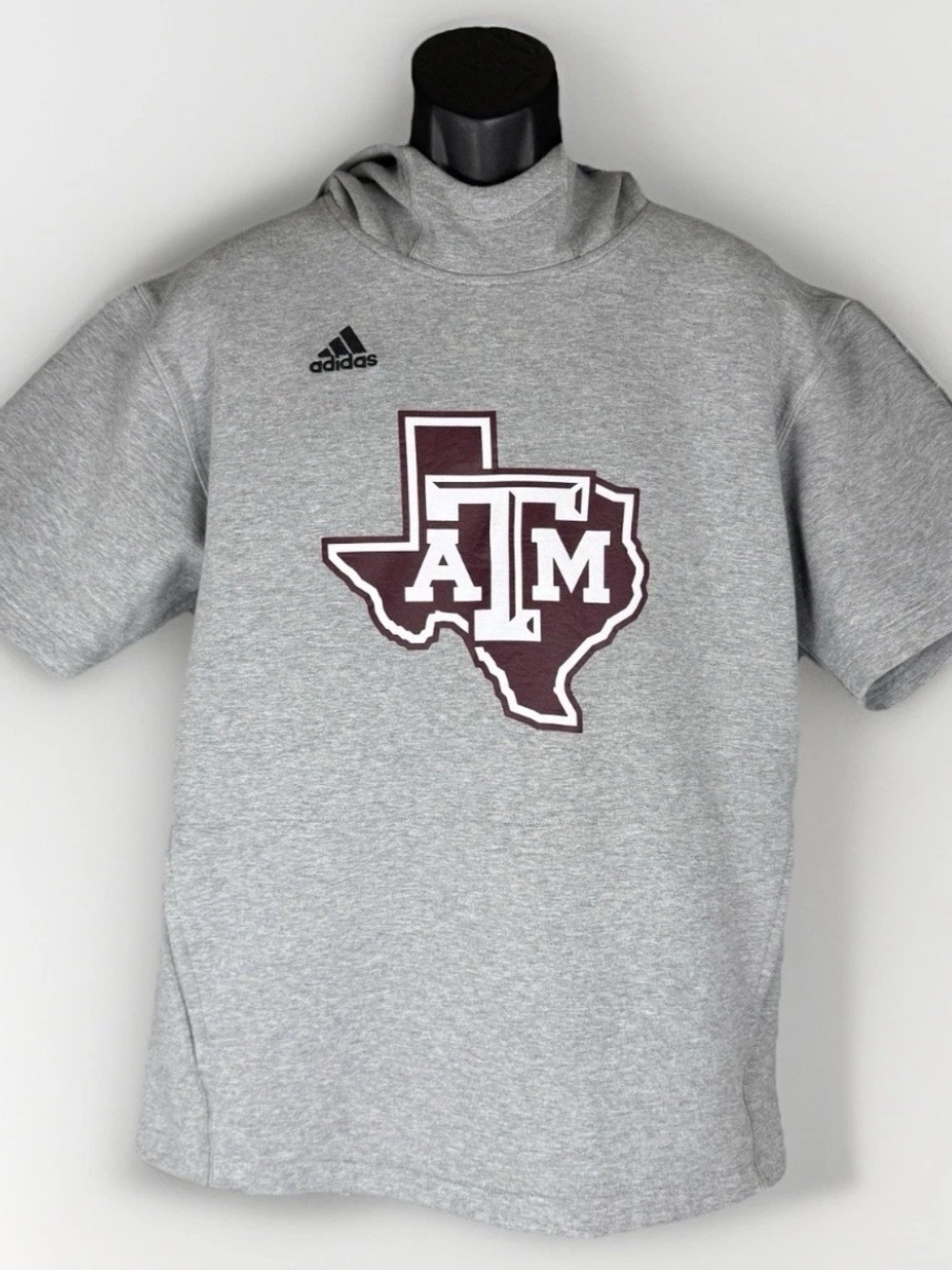 Adidas Texas A&M Aggies Short Sleeve Pocket Hoodie Gray Dugout Baseball 22 X 27